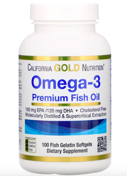 California Gold Nutrition, Омега-3, рыбий жир, премиум review